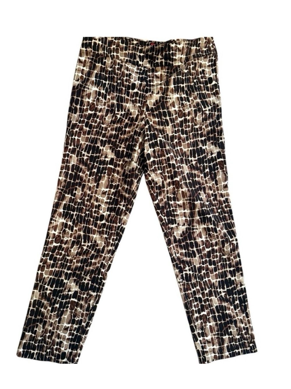 Brown Reptile Print Krazy Larry Pull on Pant 12